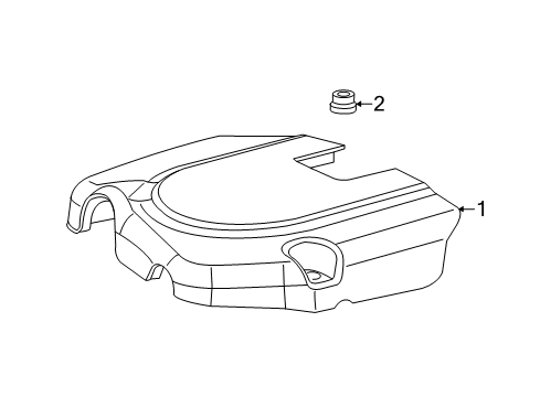 2012 Volkswagen Routan Engine Appearance Cover