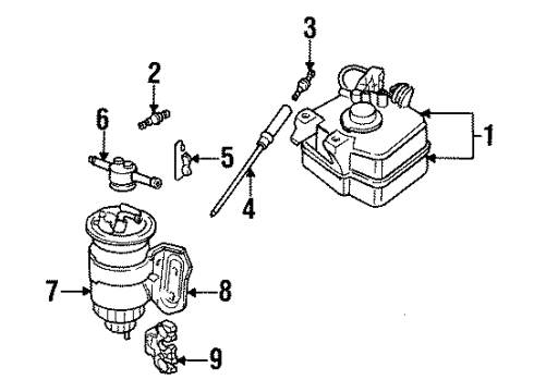 1986 Volkswagen Golf Fuel System - Diesel Engine