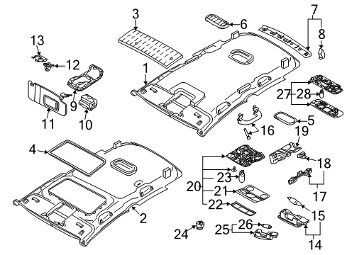 2009 Volkswagen Jetta Sunroof  Diagram 1