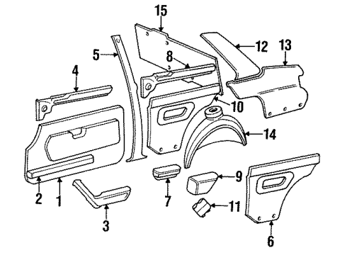 1987 Volkswagen Fox Upper Trim Panel Diagram for 302-867-259-5-219