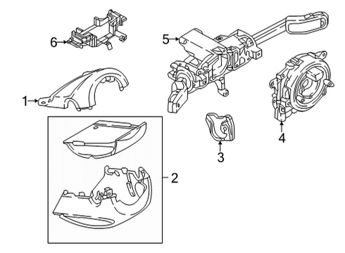2024 Volkswagen Taos Shroud, Switches & Levers