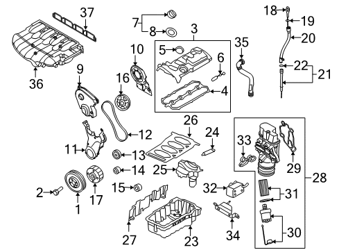 2007 Volkswagen Eos Element Diagram for 1K0-129-620