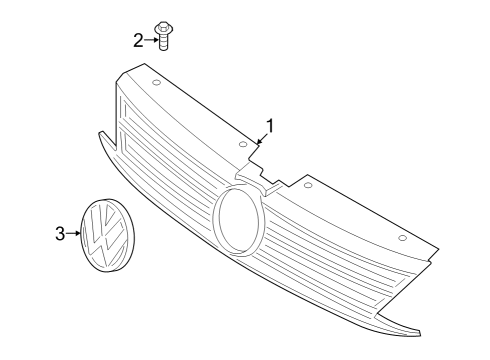 2015 Volkswagen Jetta Grille & Components Diagram 3