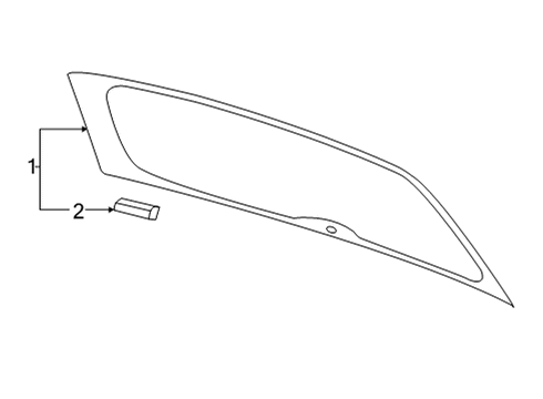 2022 Volkswagen Atlas Cross Sport Glass - Lift Gate