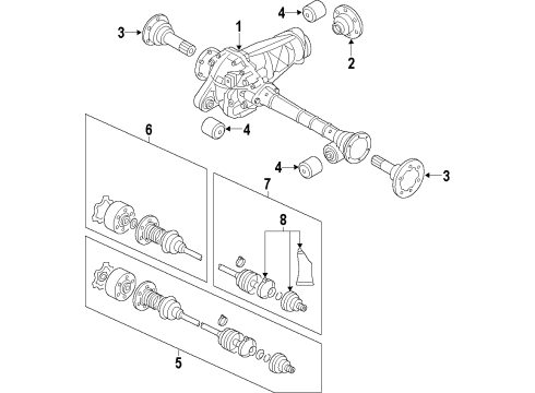 2009 Volkswagen Touareg Front Axle Shafts & Joints, Drive Axles
