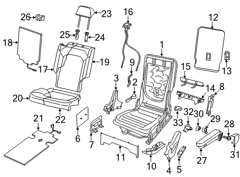 2018 Volkswagen Atlas Seat Cushion Heater Diagram for 3CN-963-561