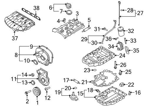 2009 Volkswagen Eos Air Filter Diagram for 06F-133-837-AH