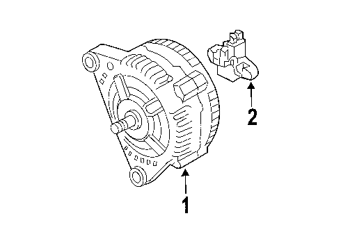 2005 Volkswagen Phaeton Alternator Diagram for 07C-903-021-F