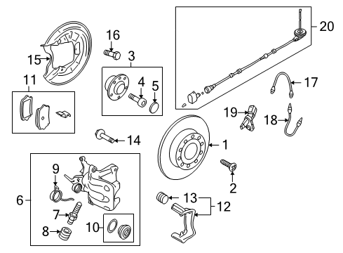 2010 Volkswagen Golf Brake Pads Diagram for 1K0-698-451-P