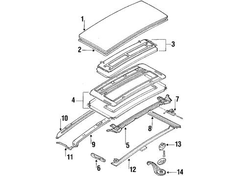 1987 Volkswagen Scirocco Guide Rail Diagram for 811-877-151