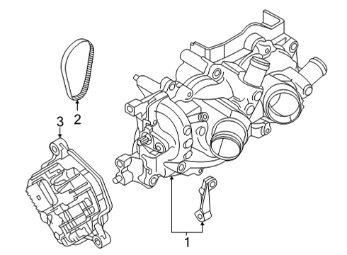 2024 Volkswagen Taos Water Pump