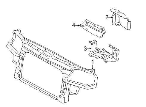 2002 Volkswagen Jetta Radiator Support Diagram 3