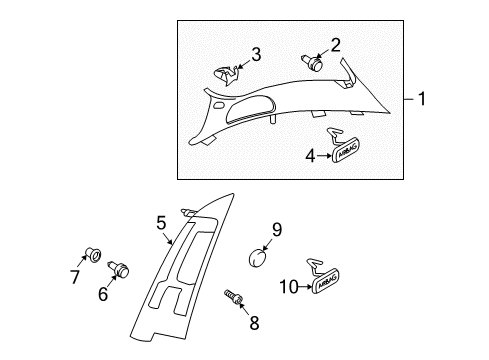 2016 Volkswagen Tiguan Interior Trim - Quarter Panels