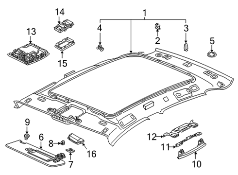 2023 Volkswagen ID.4 Interior Trim - Roof