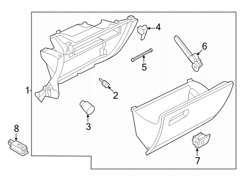 2022 Volkswagen Golf R Glove Box