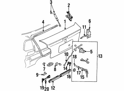 1998 Volkswagen Cabrio Trunk