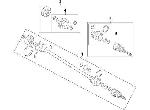 2019 Volkswagen e-Golf Front Axle Shafts & Joints, Drive Axles
