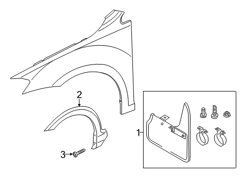 2019 Volkswagen Golf Alltrack Exterior Trim - Fender
