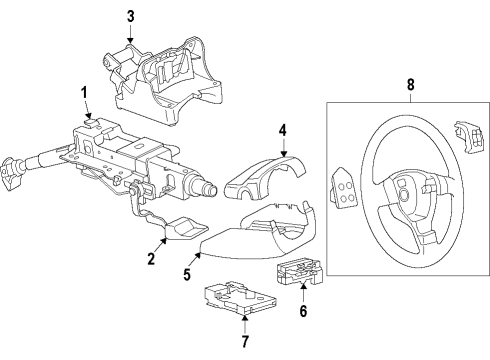 2009 Volkswagen CC Upper Shroud Diagram for 3C0-858-560-D-1QB