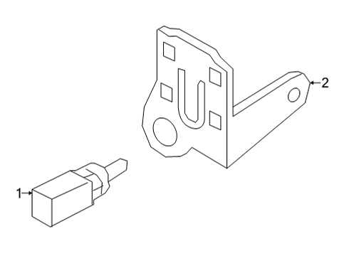 2022 Volkswagen Atlas Electrical Components - Front Bumper Diagram 1
