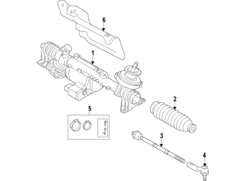 2016 Volkswagen Golf R Steering Column & Wheel, Steering Gear & Linkage Diagram 4