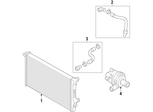 2013 Volkswagen Passat Radiator & Components, Water Pump Diagram 4