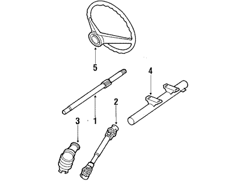 1989 Volkswagen Cabriolet Shaft Diagram for 175-422-951-A