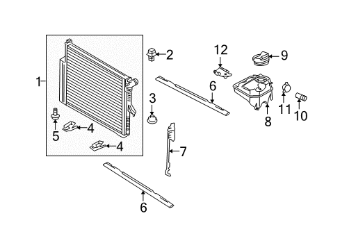 2010 Volkswagen Touareg Radiator & Components Diagram 2