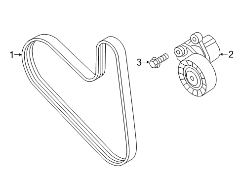 2021 Volkswagen Jetta Belts & Pulleys, Maintenance Diagram 1