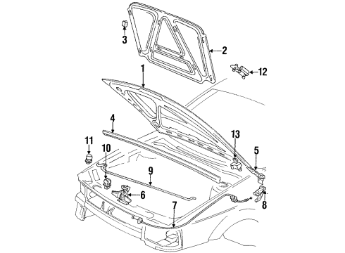 1995 Volkswagen Passat Hood & Components