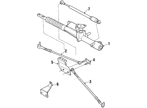 1992 Volkswagen Fox Steering Column & Wheel, Steering Gear & Linkage Diagram 3