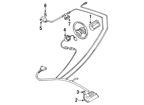 1992 Volkswagen Cabriolet Air Bag Components
