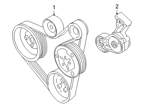 2005 Volkswagen Beetle Belts & Pulleys, Maintenance Diagram 1