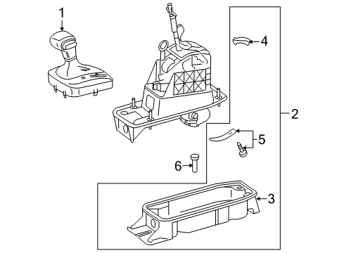 2010 Volkswagen GTI Shifter Assembly Diagram for 5K1-713-025
