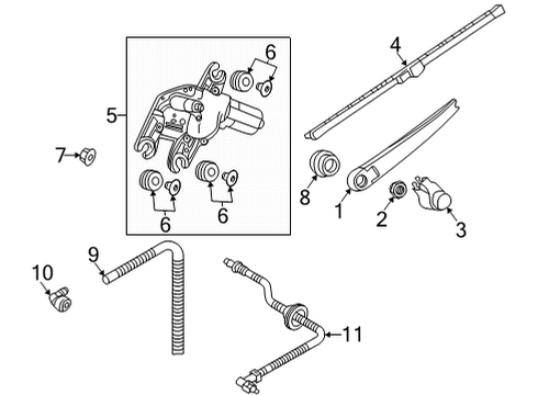 2022 Volkswagen Atlas Cross Sport Wiper & Washer Components