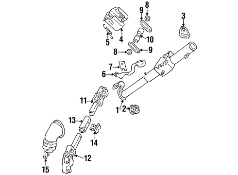 1998 Volkswagen Cabrio Steering Column Assembly