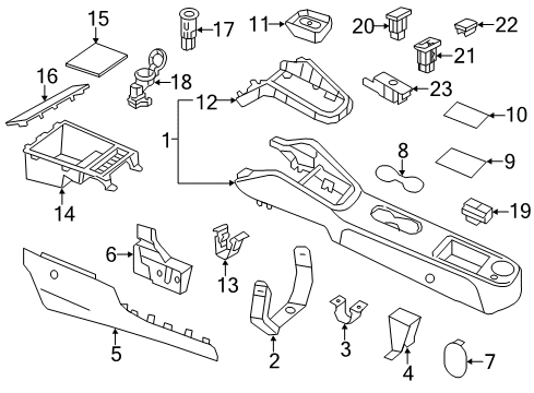 2013 Volkswagen Jetta Console Diagram 2