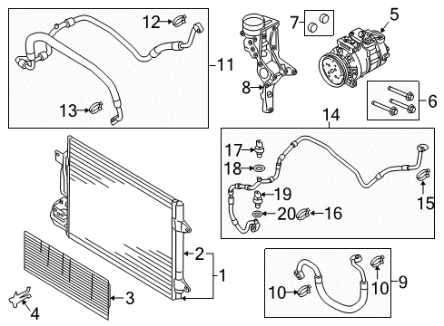 2014 Volkswagen Jetta Mount Bracket Diagram for 06K-903-143-C