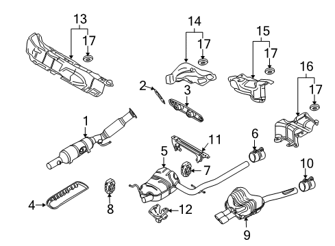 2013 Volkswagen Jetta Exhaust Components Diagram 4