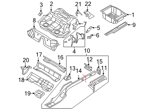 2006 Volkswagen Passat Rear Body - Floor & Rails