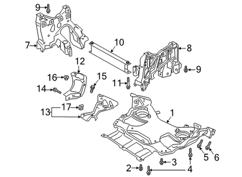 Suspension Crossmember Bolt Diagram for N-911-843-01