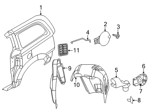 2012 Volkswagen Routan Side Panel & Components