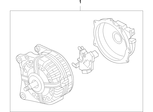 2018 Volkswagen Golf R Alternator, Differential - Rear Axle