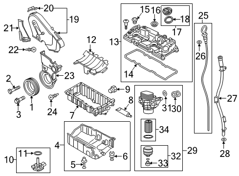 2015 Volkswagen Golf Engine Parts & Mounts, Timing, Lubrication System Diagram 2