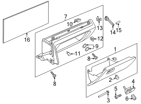 2019 Volkswagen Passat Glove Box