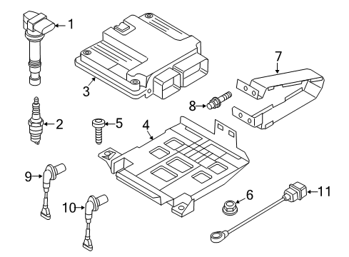 2012 Volkswagen CC Spark Plug Diagram for 101-905-622