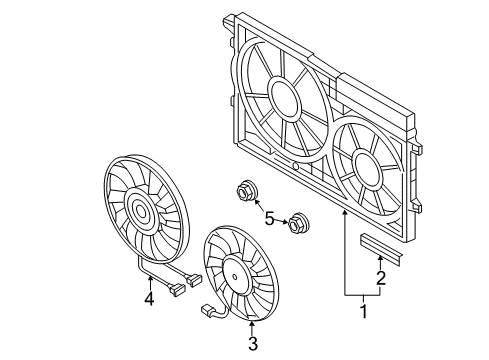 2013 Volkswagen Beetle Cooling System, Radiator, Water Pump, Cooling Fan Diagram 2