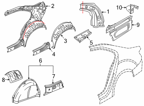 2017 Volkswagen Jetta Inner Structure - Quarter Panel