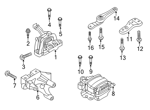 2020 Volkswagen Tiguan Engine & Trans Mounting