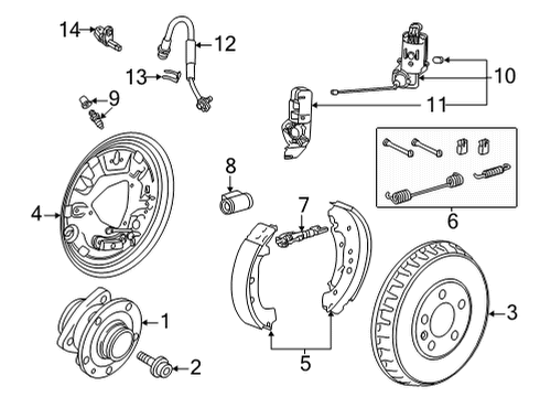 2021 Volkswagen ID.4 Brake Hose Retainer Diagram for 1EA-611-794-A